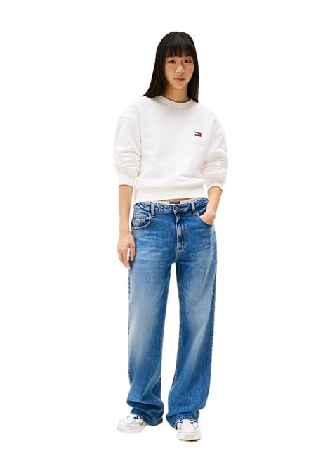 Felpa squadrata con distintivo Tommy